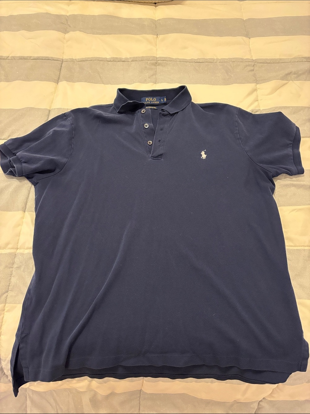 Polo by Ralph Lauren Navy Blue Short-Sleeve Polo with Embroidered Pony